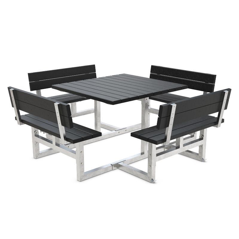 Picnic Table with Backrests for 8 person