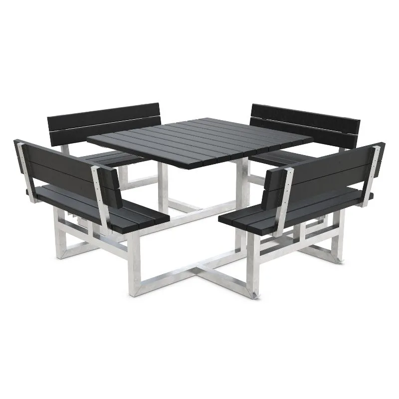 Picnic Table with Backrests for 8 person