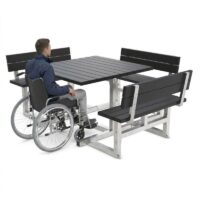 Recycled Plastic Picnic Tables - Wheelchair Accessible
