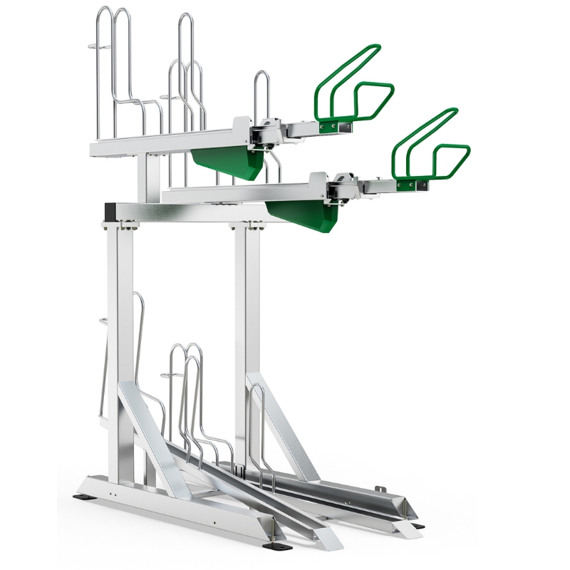 TwinTier ProRack Single-Sided - 4 Bikes (2 Top, 2 Low)