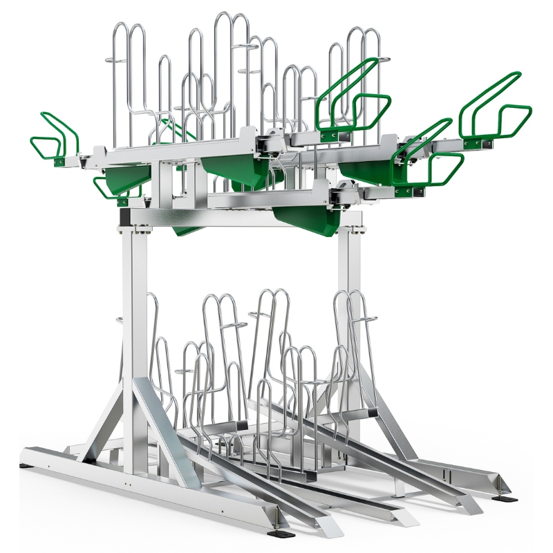 TwinTier ProRack Doppelseiten-12 Fahrräder (6 obere, 6 niedrige)